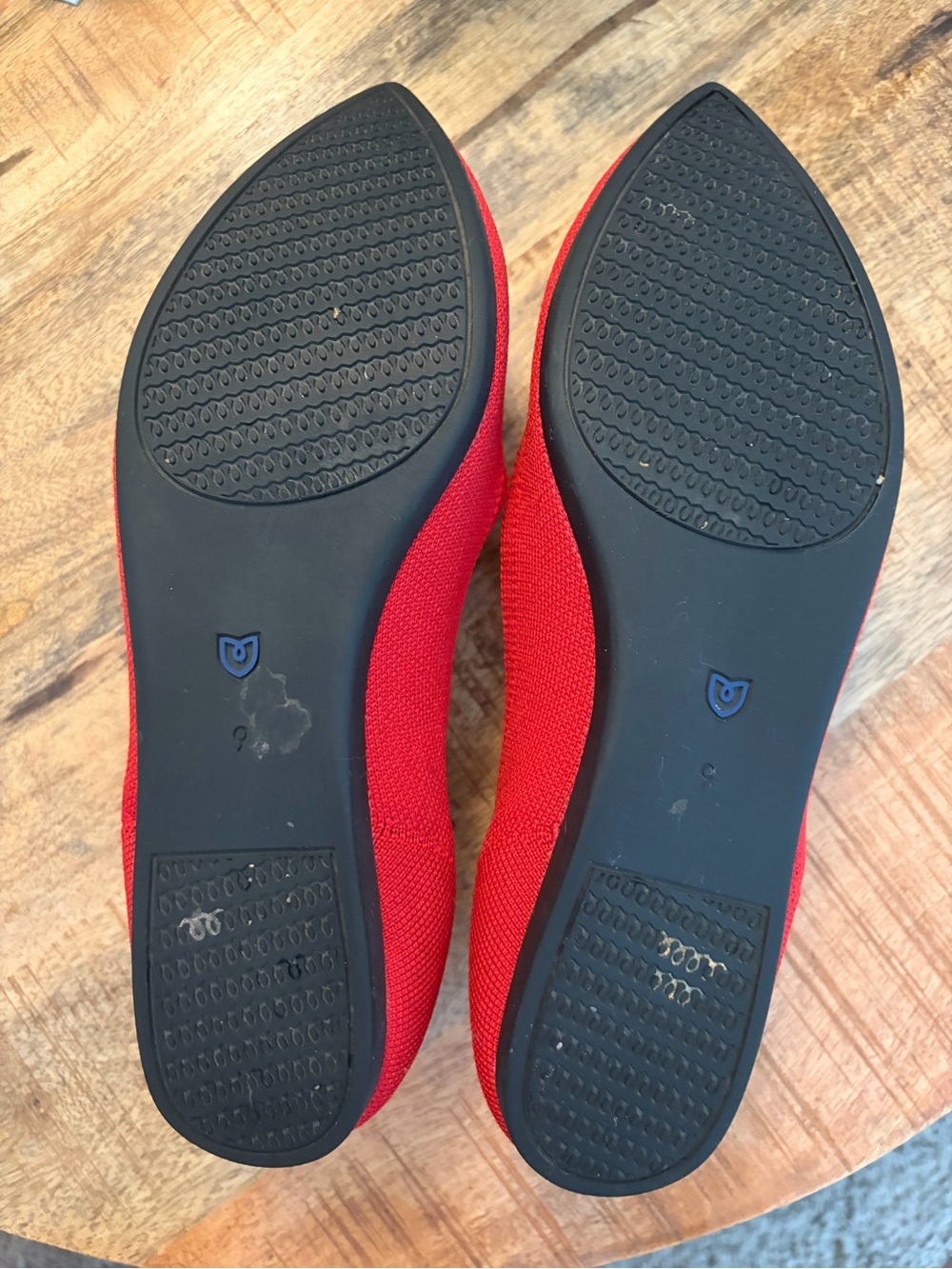 Rothy’s Original Point Red Pointed Knit Ballet Flats - Picture 4 of 4